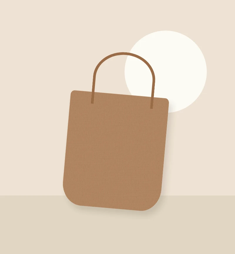 Bolsa Trama: ilustración de una pieza ficticia de la muestra.