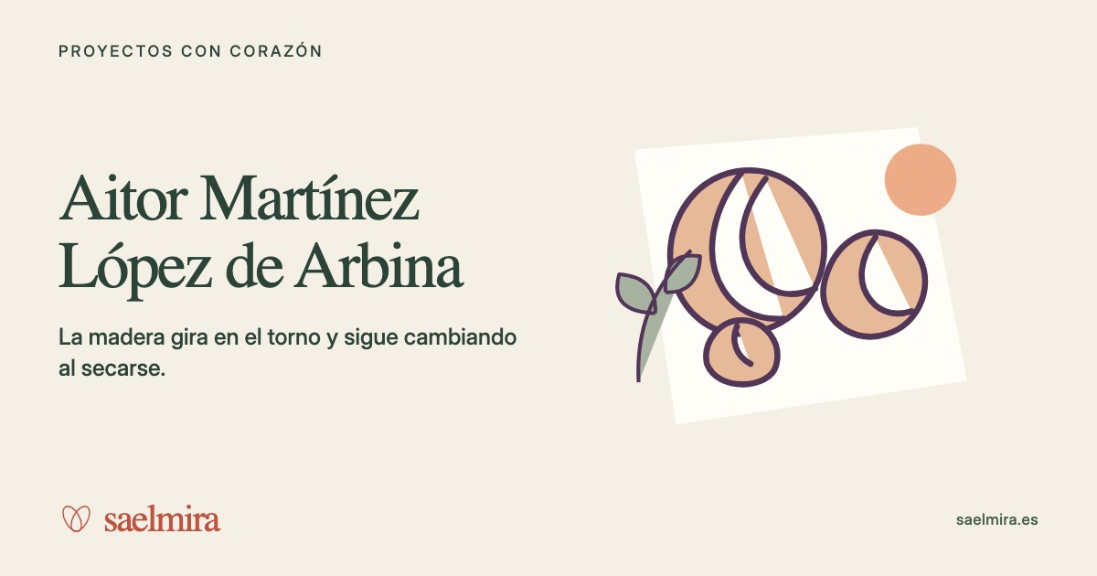 Ilustración de Aitor Martínez López de Arbina con su nombre y la firma de Saelmira.