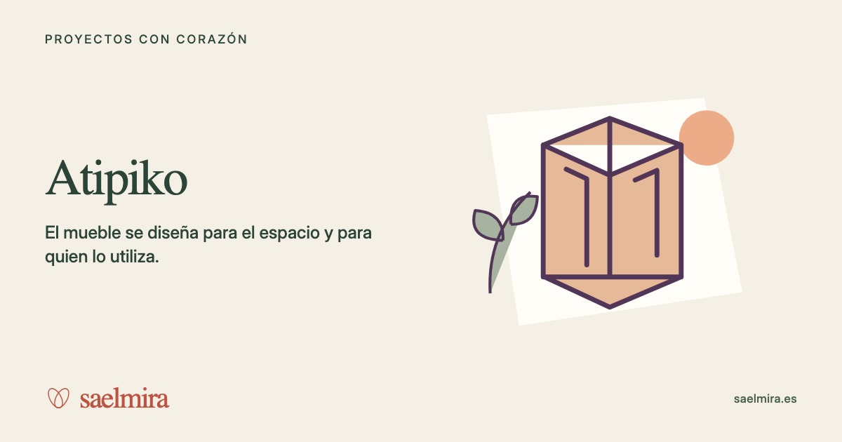 Ilustración de Atipiko con su nombre y la firma de Saelmira.