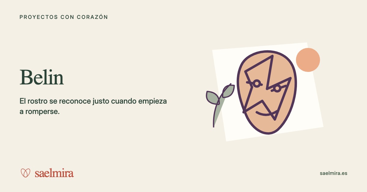 Ilustración de Belin con su nombre y la firma de Saelmira.