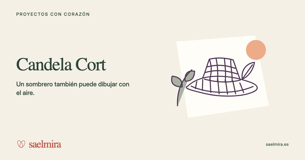 Ilustración de Candela Cort con su nombre y la firma de Saelmira.