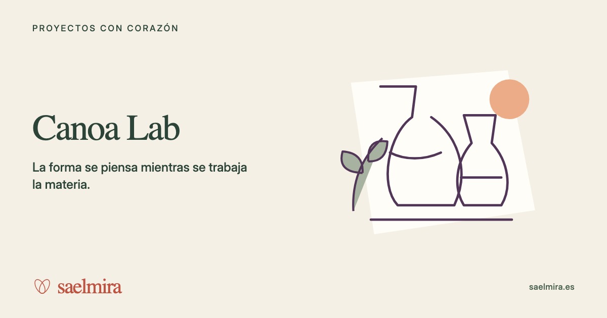 Ilustración de Canoa Lab con su nombre y la firma de Saelmira.
