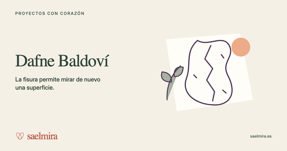 Ilustración de Dafne Baldoví con su nombre y la firma de Saelmira.