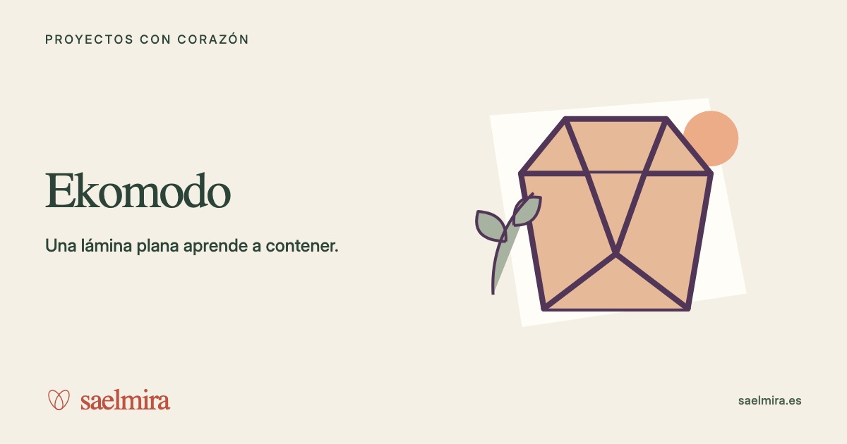 Ilustración de Ekomodo con su nombre y la firma de Saelmira.