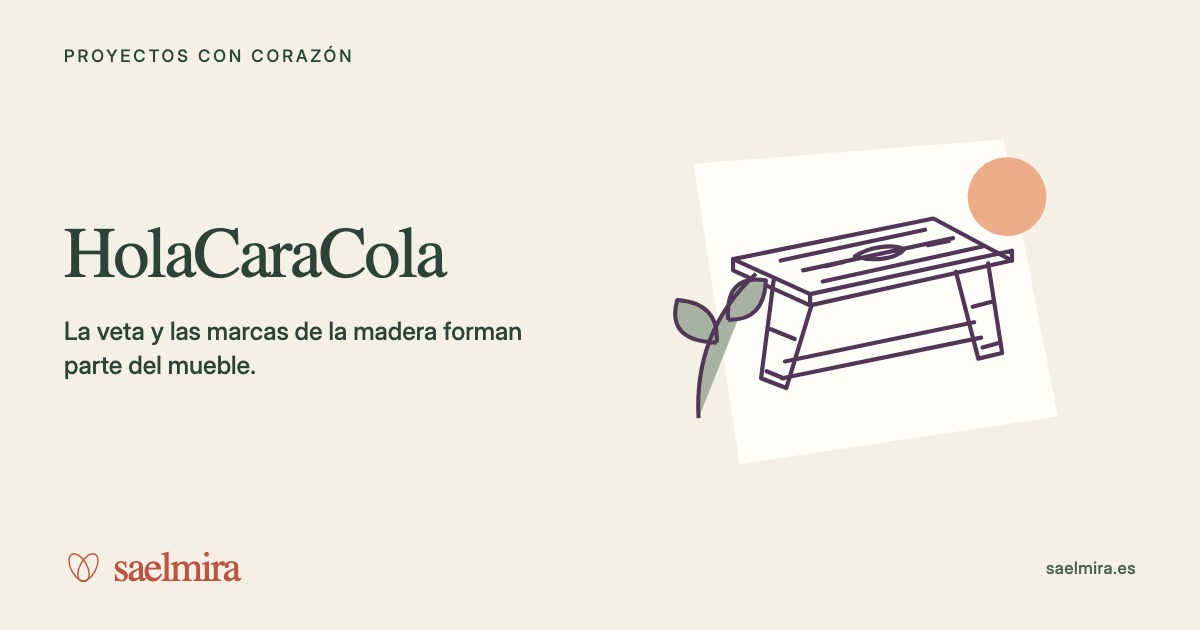Ilustración de HolaCaraCola con su nombre y la firma de Saelmira.