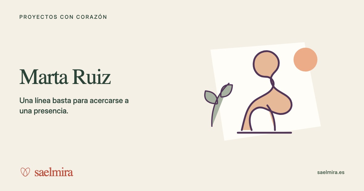 Ilustración de Marta Ruiz con su nombre y la firma de Saelmira.