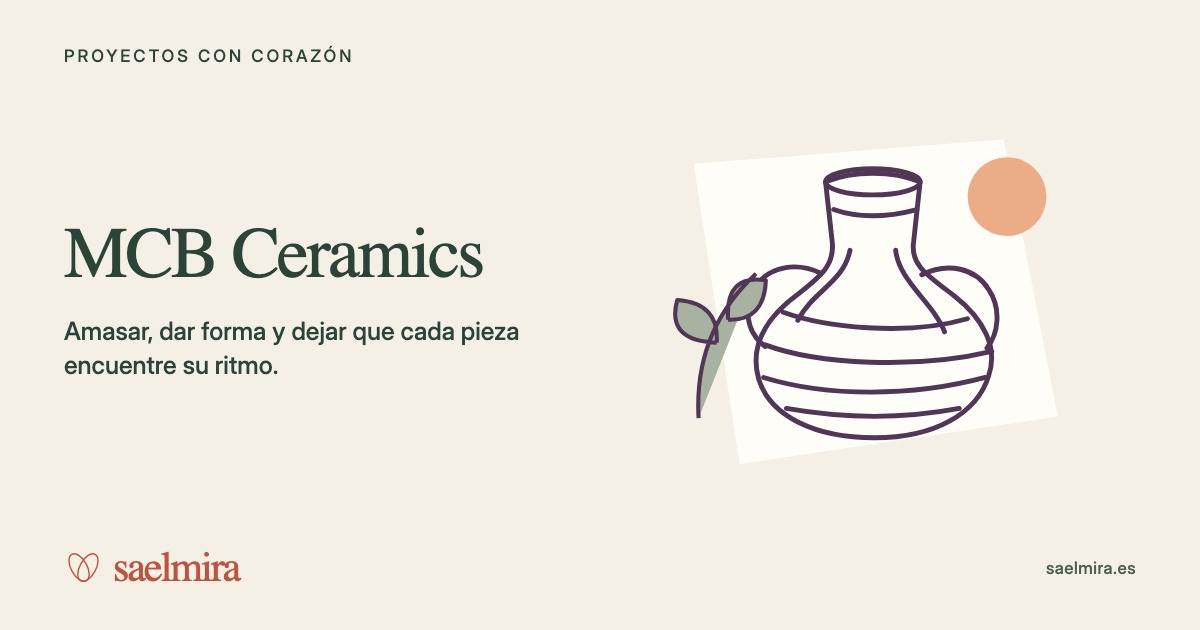 Ilustración de MCB Ceramics con su nombre y la firma de Saelmira.