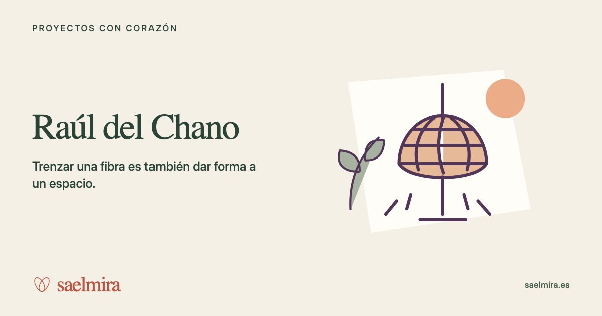 Ilustración de Raúl del Chano con su nombre y la firma de Saelmira.